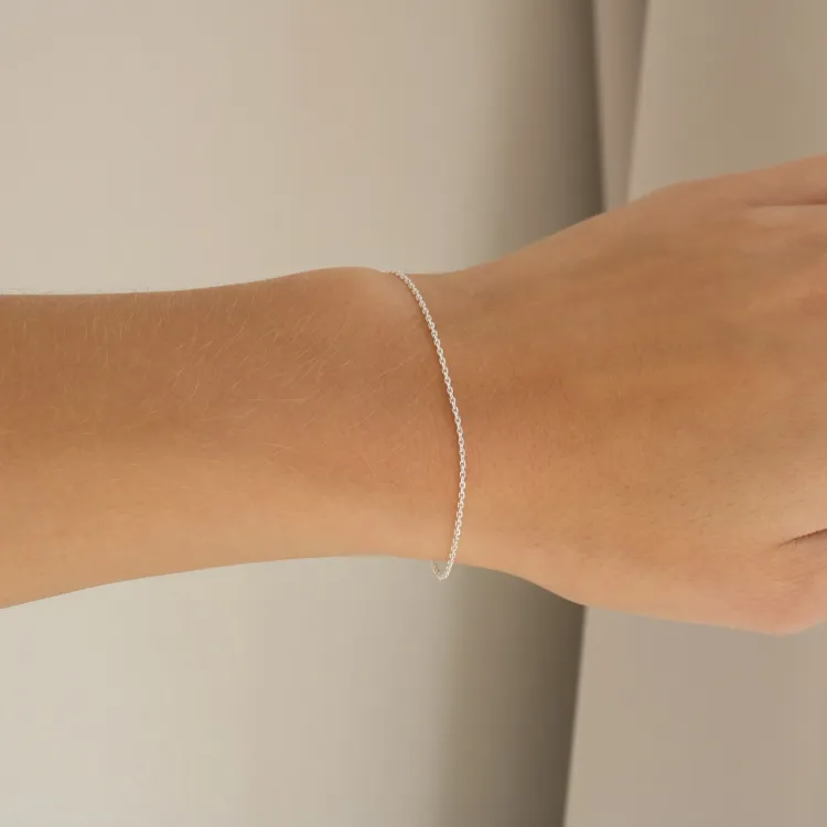 BNH Anker facet armband aus Silber 21 cm x 1,1 mm