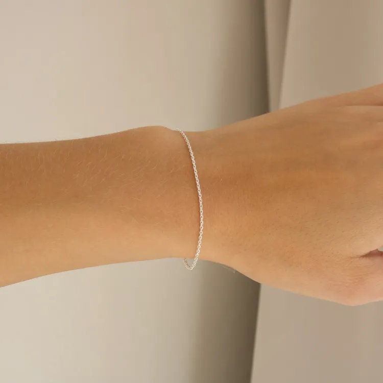 BNH Anker facet armband aus Silber 21 cm x 1,3 mm