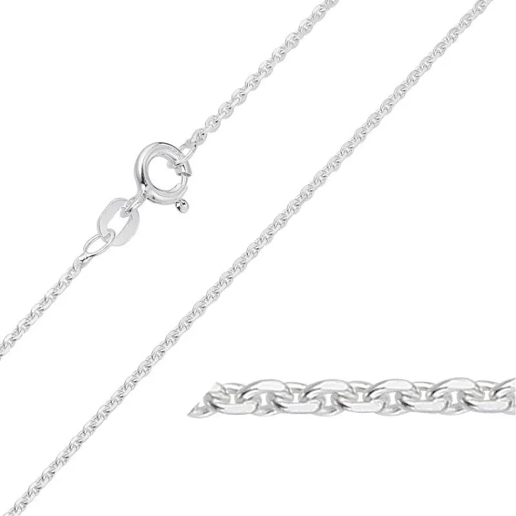 BNH Anker facet halskette aus Silber 36 cm x 1,3 mm