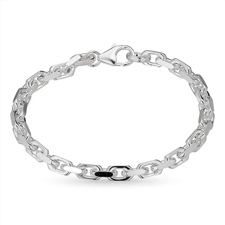 BNH Anker facet armband aus Silber 17 cm x 5,7 mm