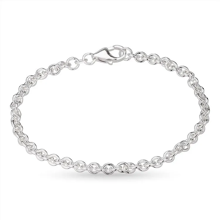 BNH Anker runden Armband aus Silber 21 cm x 4,0 mm