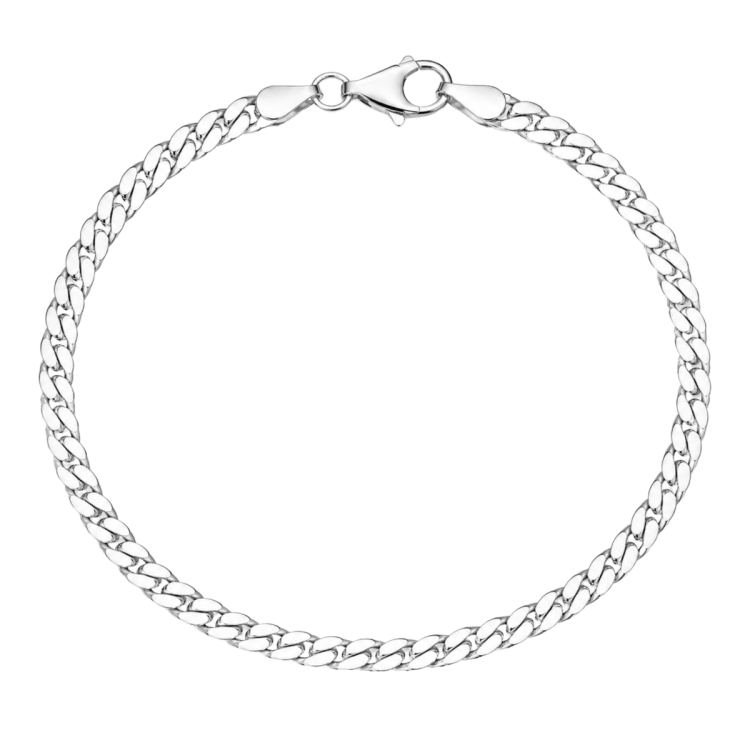 BNH Panzerarmband aus Silber 18,5 cm x 4,0 mm