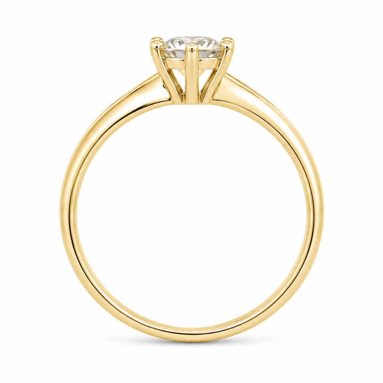 0,30 ct lab grown Diamant Solitärring in 9 Karat Gold 0,30 ct
