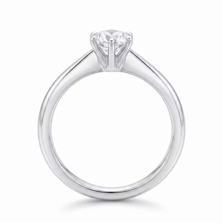 lab grown Diamant Solitärring aus Silber