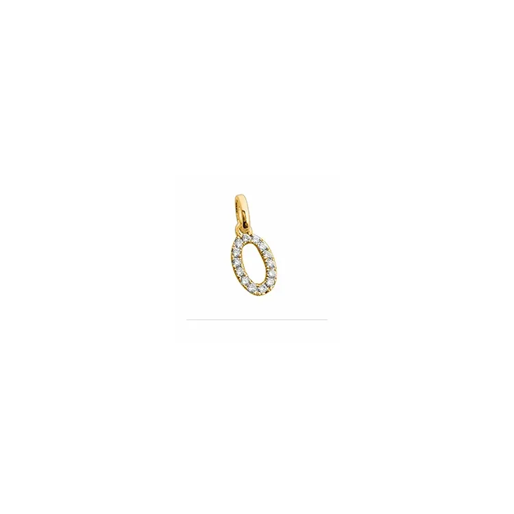 ovaler Diamantanhänger in 14 karat Gold 0,12 ct