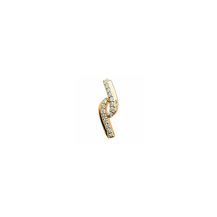 Abstraktem Diamantanhänger in 14 karat Gold 0,12 ct