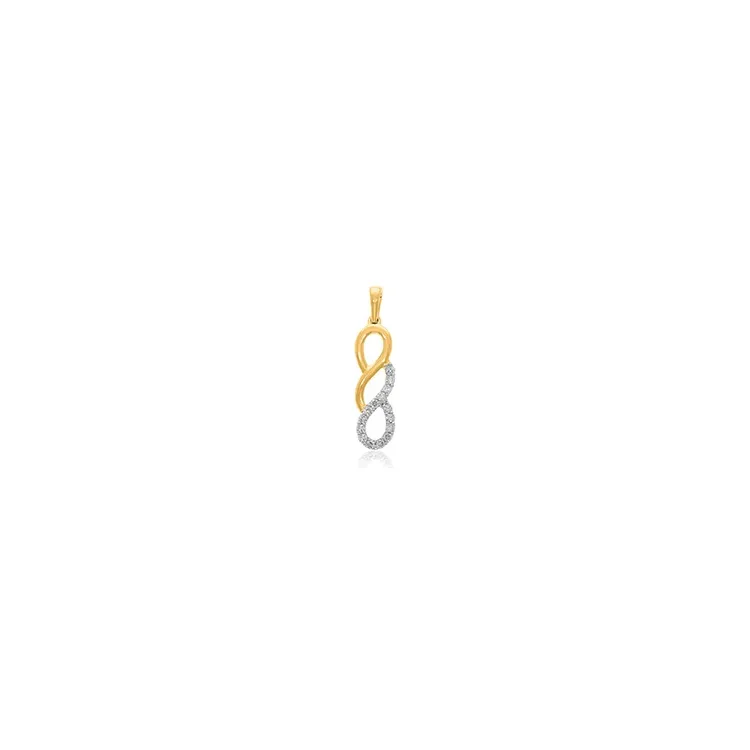 Diamant Anhänger in 14 karat Gold 0,10 ct