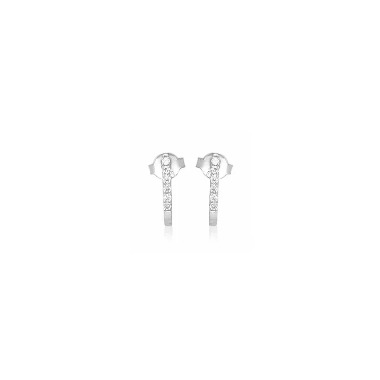 Diamant Ohrstecker in 14 Karat Weißgold mit Diamant 