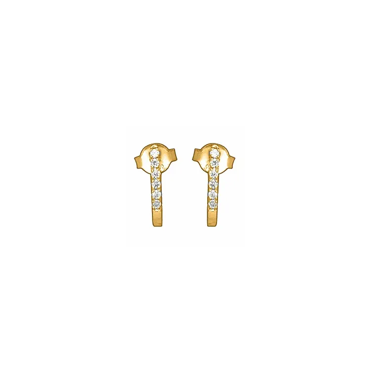 Diamant Ohrstecker in 14 Karat Gold mit Diamant 
