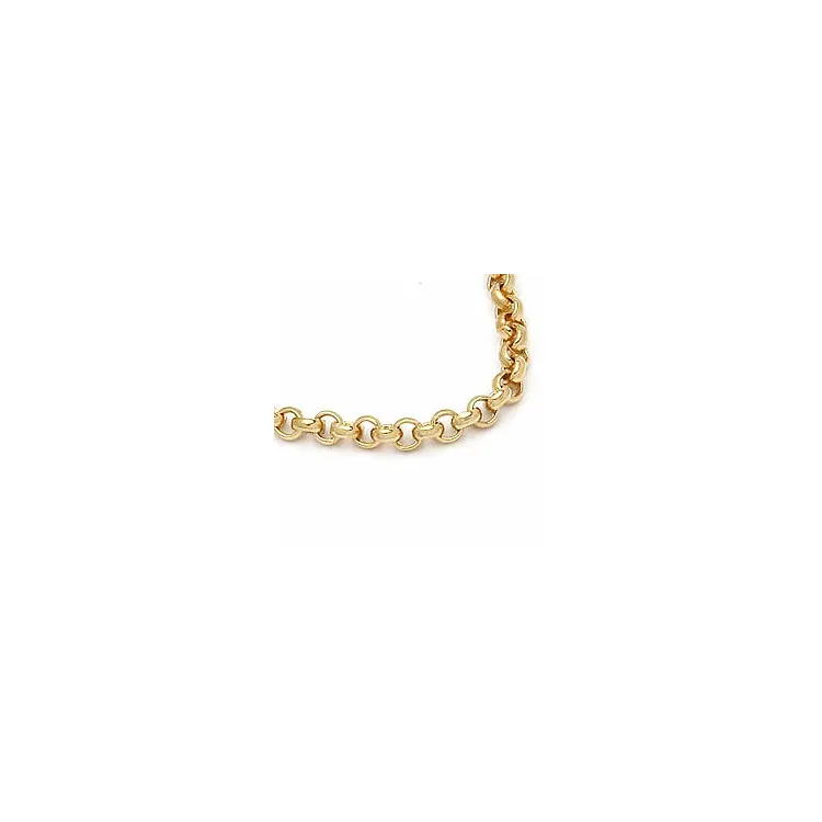 Elegant Erbshalskette aus vergoldetem Sterlingsilber 50 cm x 1,4 mm