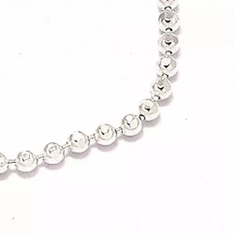 Kugelhalskette aus silber 80 cm x 1,4 mm