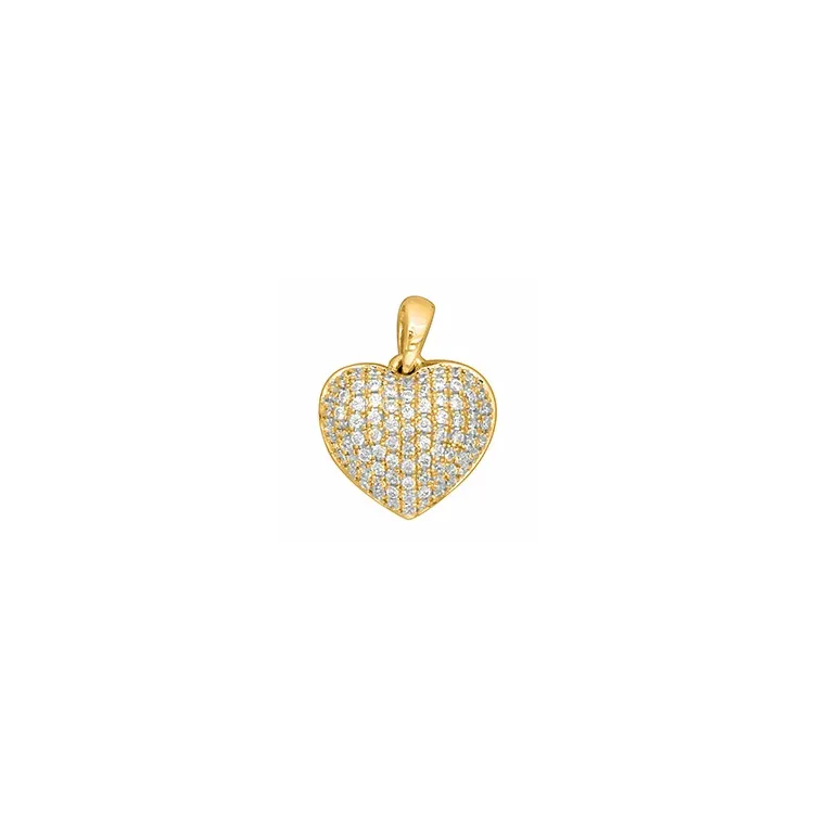 Trendy Herz Diamantanhänger in 14 karat Gold 0,30 ct