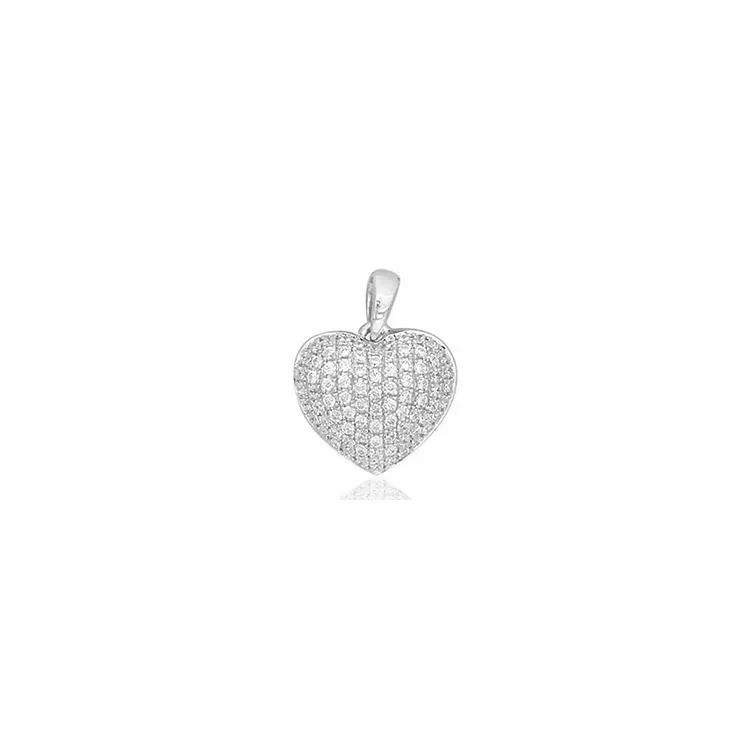 Herz Diamantanhänger in 14 karat Weißgold 0,30 ct