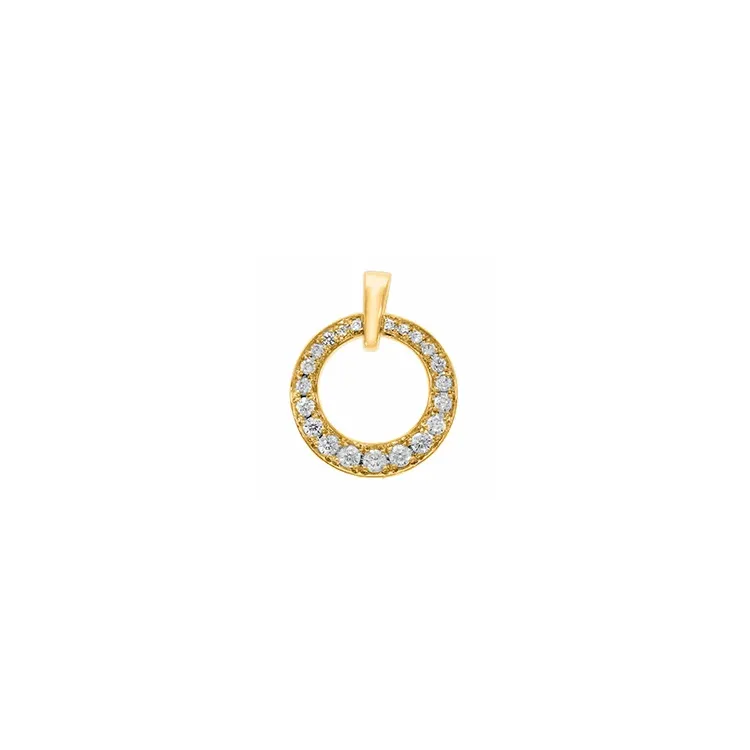 runder Diamantanhänger in 14 karat Gold 0,17 ct