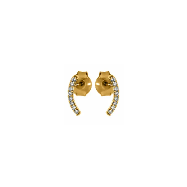 Diamant Ohrstecker in 14 Karat Gold mit Diamant 