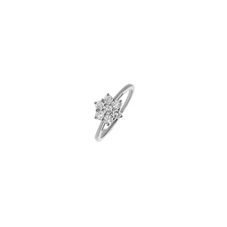 Stern Diamant Ring in 14 Karat Weißgold 0,36 ct