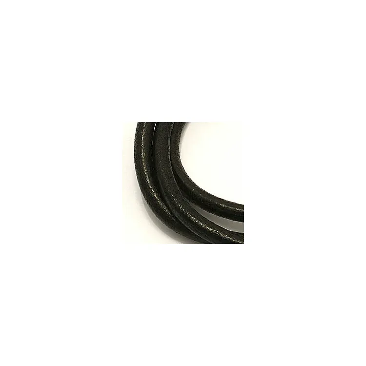 schwarz Leder CARI Armband aus schwarz Leder mit Stahl  x 4,0 mm