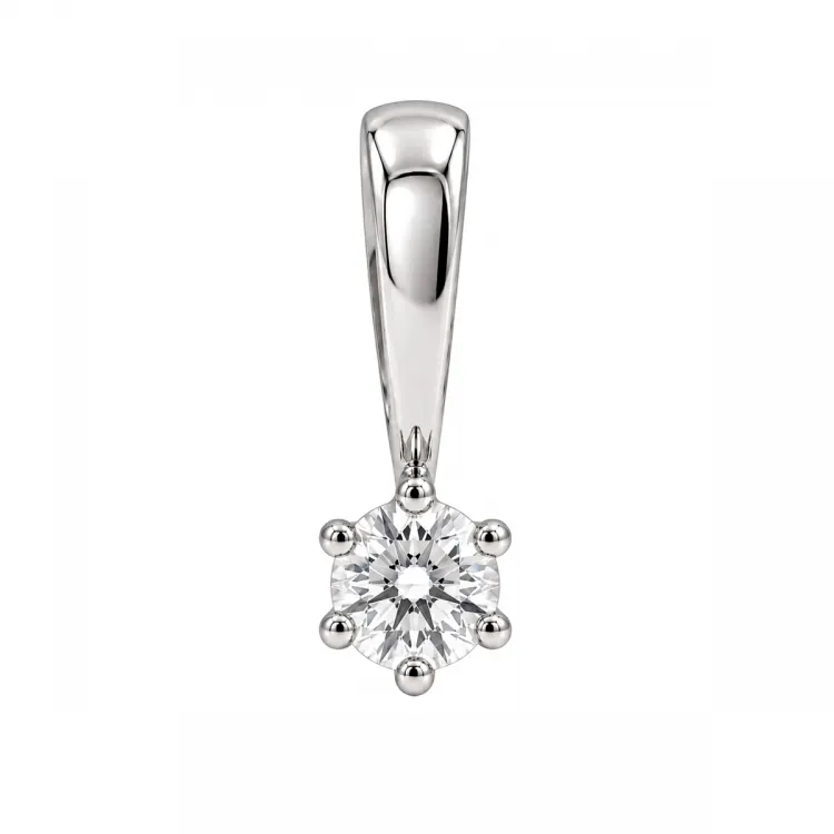 0,05 ct lab grown Diamant Solitäranhänger aus Silber