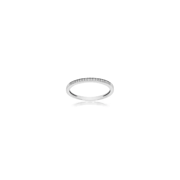 Eng diamant weißgoldring in 14 karat weißgold 0,07 ct