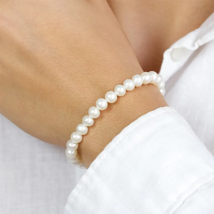 19 cm Perlenarmband mit Süßwasserperle.
