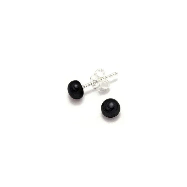 5-5,5 mm Perleohrstecker in Silber