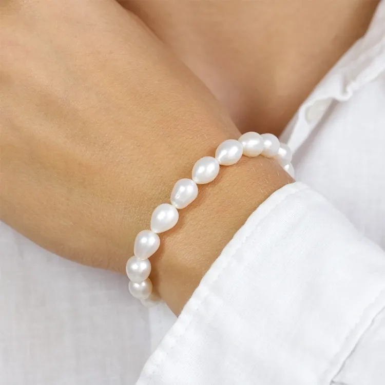 16 cm Perlenarmband mit Süßwasserperle.