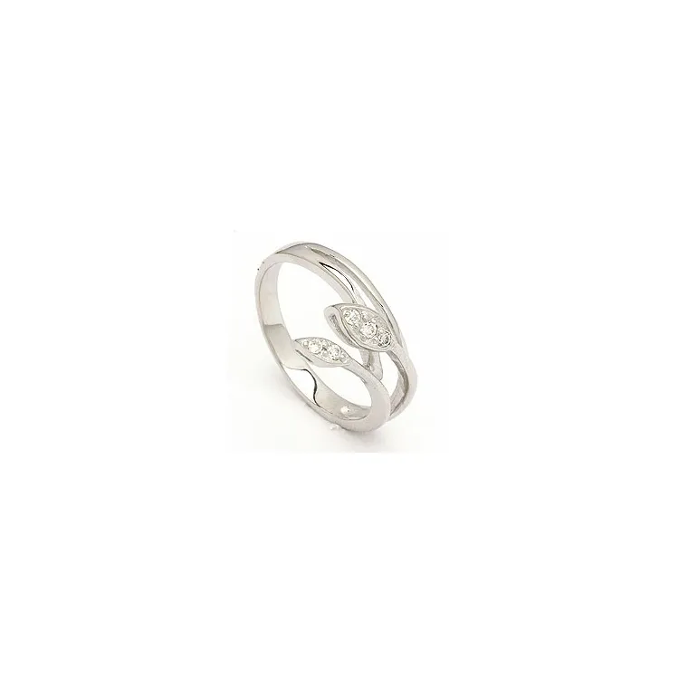 Blatt Ring aus Silber