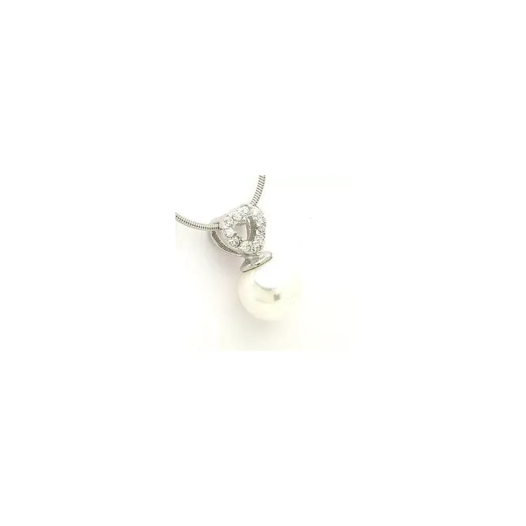 Herz Perle Anhänger aus Silber