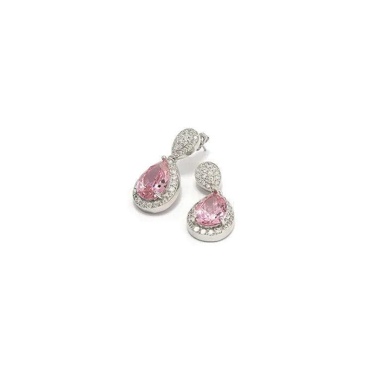 Tropfen bling bling Ohrringe in Silber