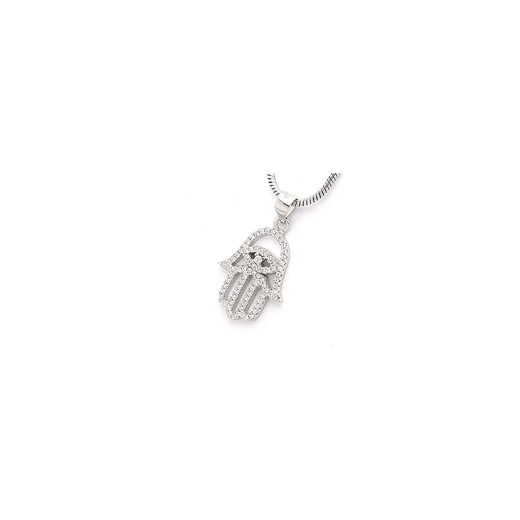 Hamsas Hand Zirkon Anhänger aus Silber