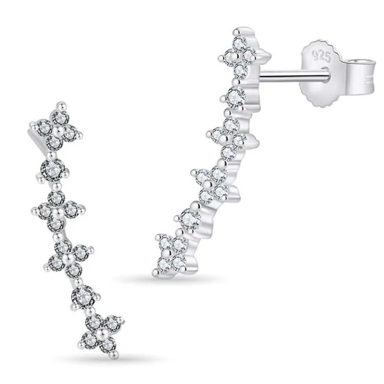 Zirkon Ohrringe in Silber