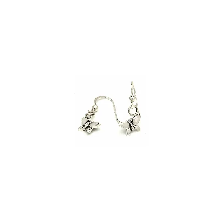 Schmetterlinge Ohrringe in oxidiertem Sterlingsilber