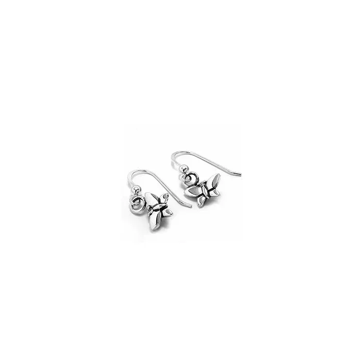 Schmetterlinge Ohrringe in oxidiertem Sterlingsilber