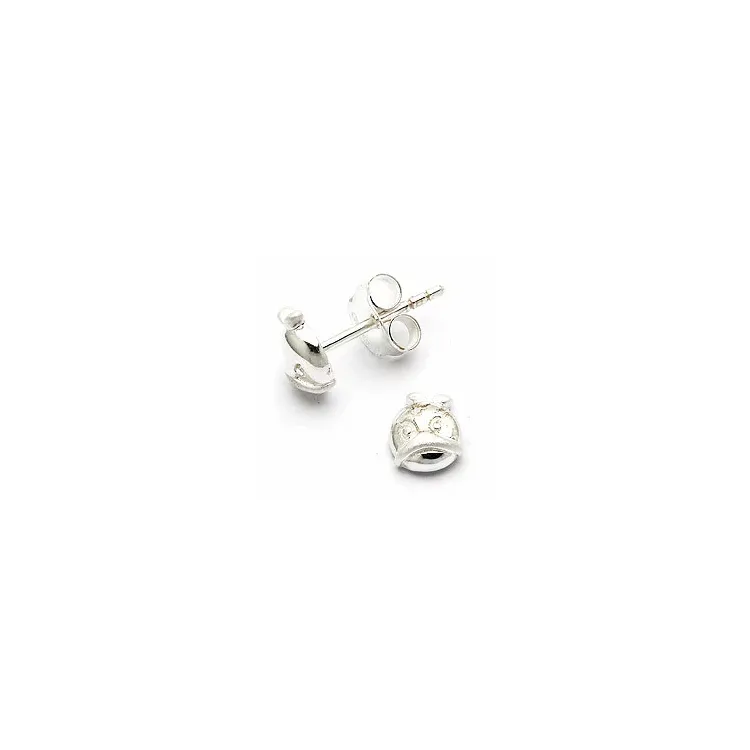 Ente Ohrstecker in Silber
