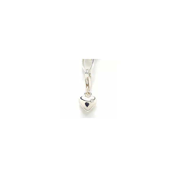 Zirkon Charm Anhänger aus Silber 