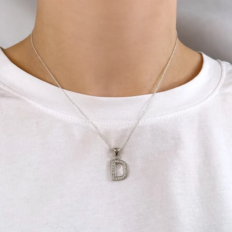 buchstab d Anhänger aus Silber