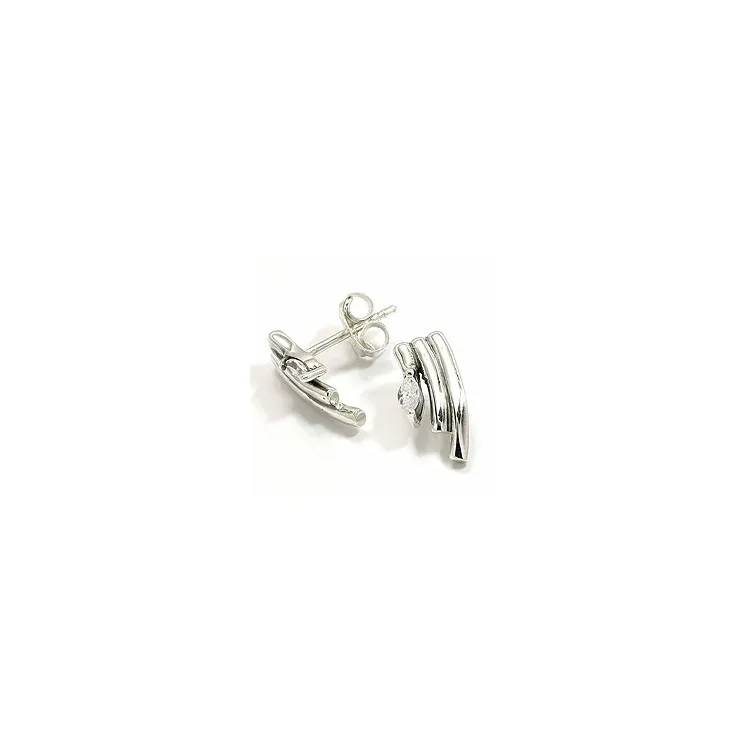 Ohrstecker in oxidiertem Sterlingsilber