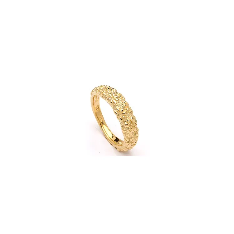 Blumen Ring aus vergoldetem Sterlingsilber