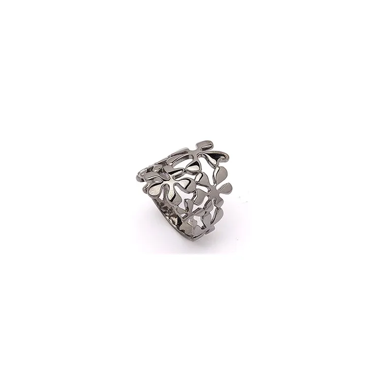 Fingerringe: Ring aus schwarzes rhodiniertes Silber