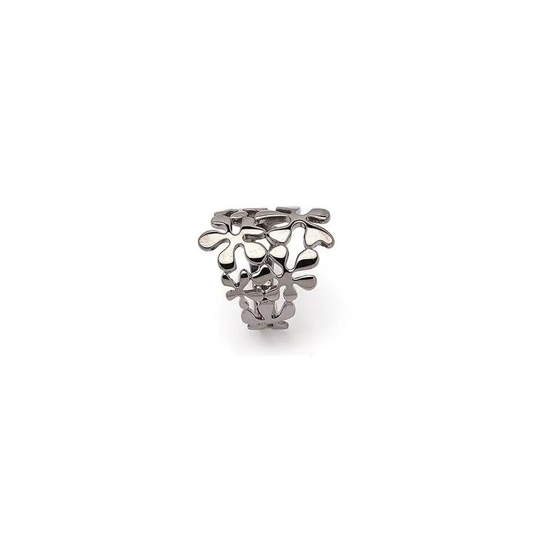 Fingerringe: Ring aus schwarzes rhodiniertes Silber