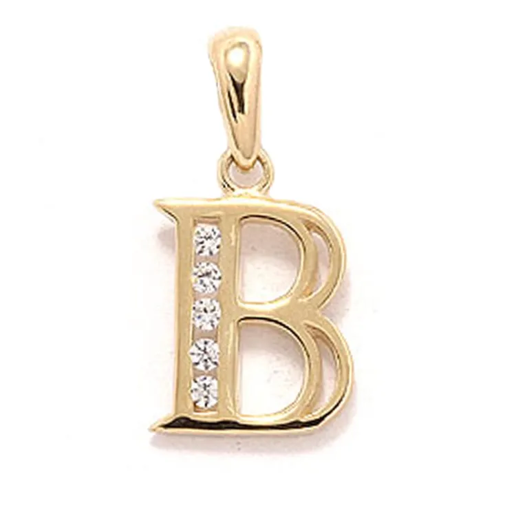 buchstab b Anhänger aus 8 Karat Gold