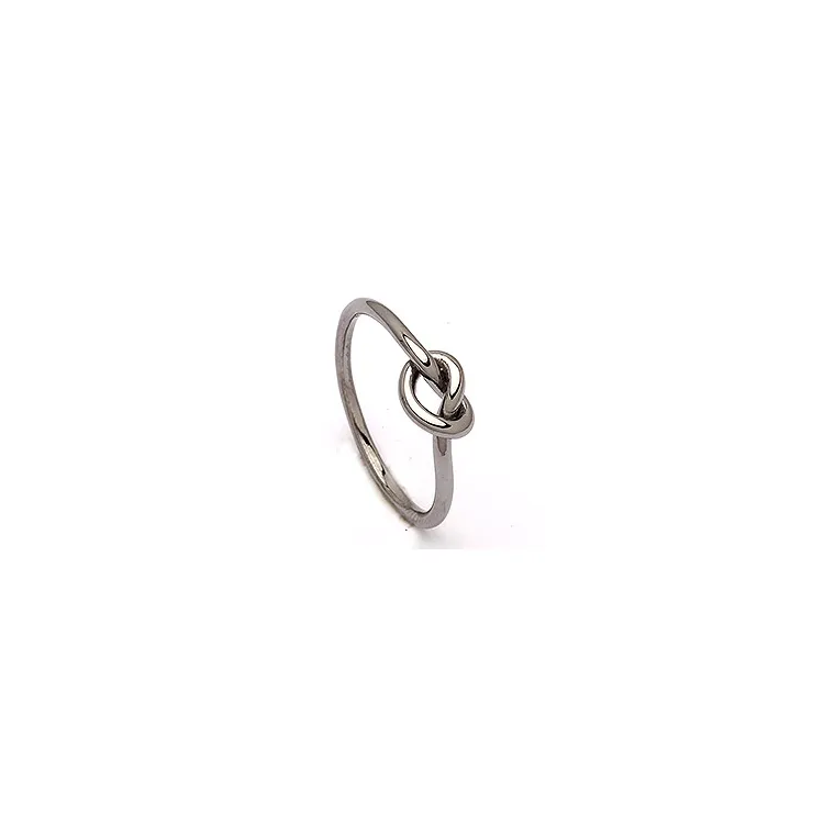 Knoten Ring aus schwarzes rhodiniertes Silber