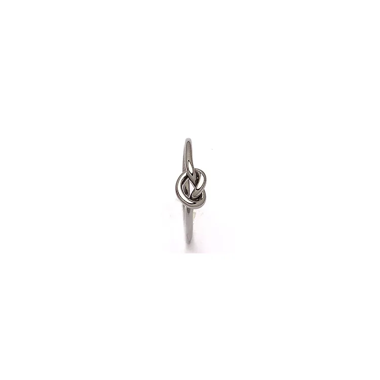 Knoten Ring aus schwarzes rhodiniertes Silber