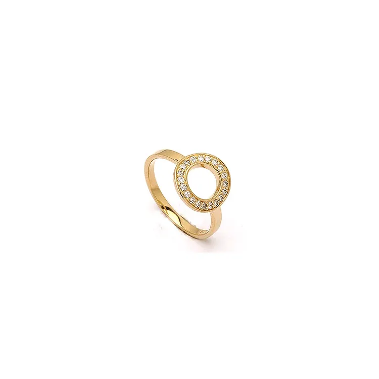 Kreis Ring aus vergoldetem Sterlingsilber