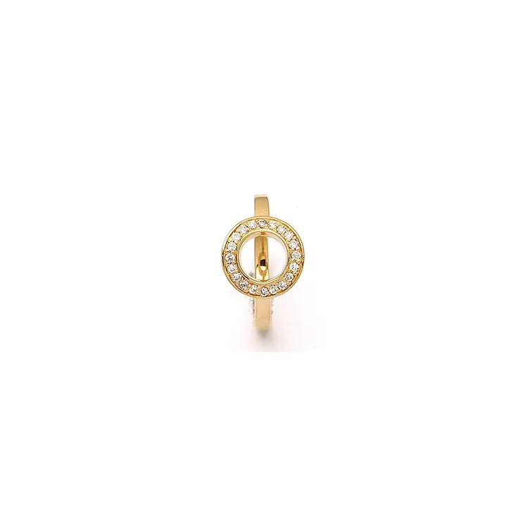 Kreis Ring aus vergoldetem Sterlingsilber