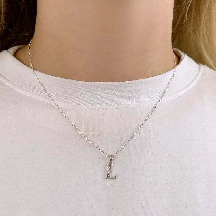 buchstab l Anhänger aus Silber