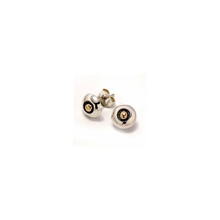 Ohrstecker in oxidiertem Sterlingsilber mit vergoldetem Sterlingsilber