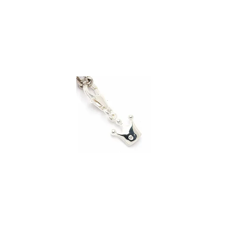Krone Charms für Armband aus Silber 