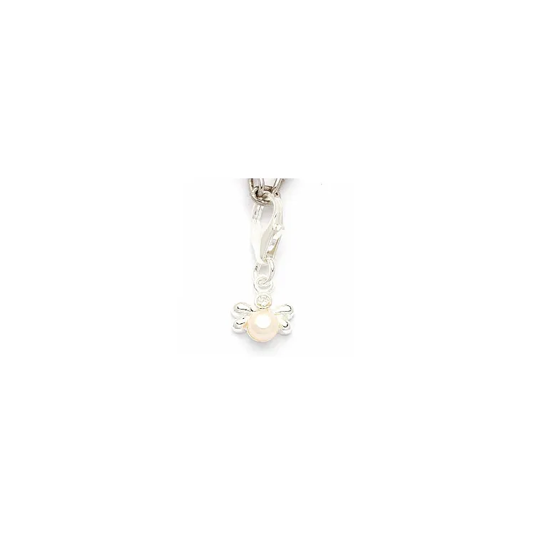 Perle Charm Anhänger aus Silber 