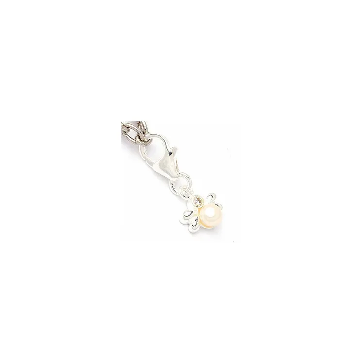 Perle Charm Anhänger aus Silber 